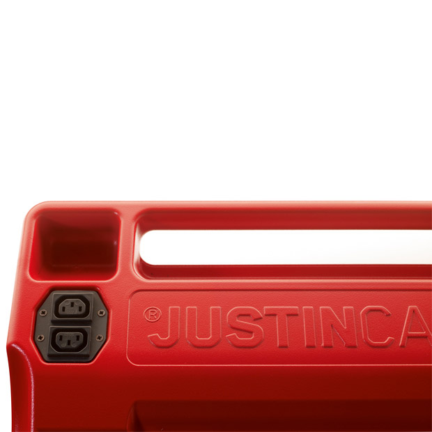 Another detailed view of the socket in the Justincase mobile bar